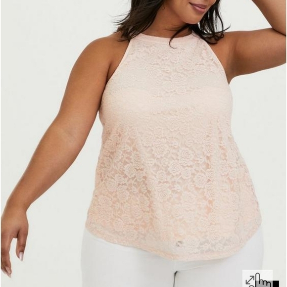 Torrid Lace High Neck Tank - Picture 3 of 10